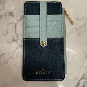 Kedzie teal and seafoam slim wallet